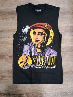 Sade Adu Graphic Muscle Tee - Black